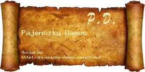 Pajenszky Damos névjegykártya